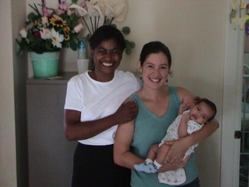 Excited about what the future holds for mother and child.